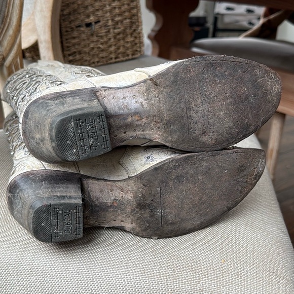 Corral Women's Glitter Inlay and Crystals Wedding Boots - Snip Toe size 6.5 - Picture 7 of 9